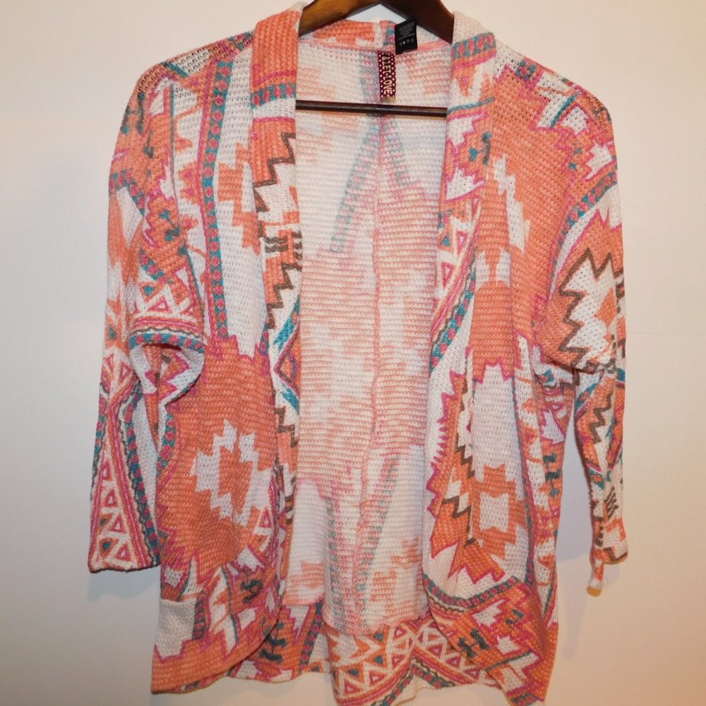 Love & Let Love Cardigan Aztec Indian Print Size L